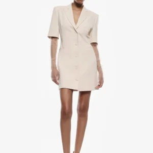 ABITO CORTO ABBOTTONATO CON REVERS E GUANTI IN TULLE IMPERIAL