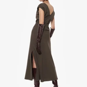 VESTITO LUNGO CON SCOLLO ASIMMETRICO IMPERIAL