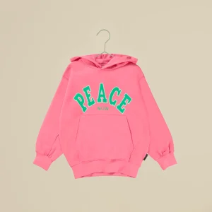 Felpa unisex rosa bubblegum con cappuccio