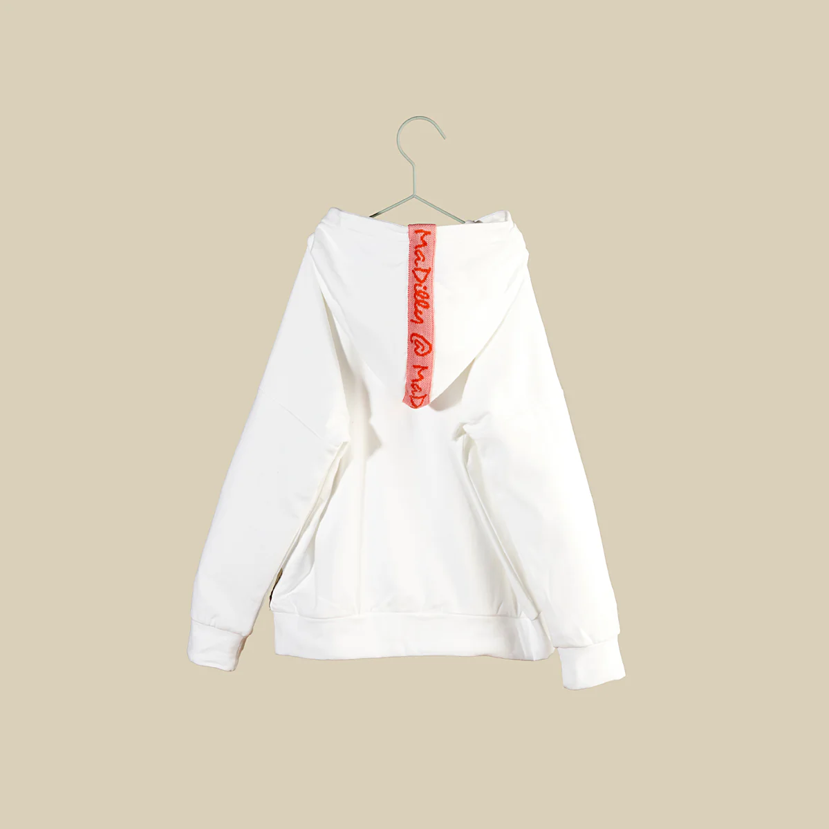 Felpa bianca con logo sul cappuccio - immagine 4