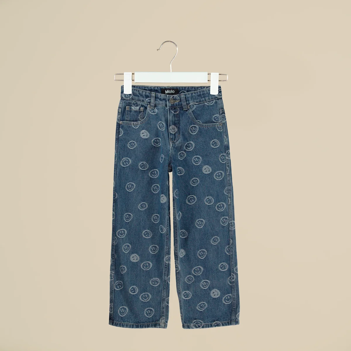 Jeans unisex cinque tasche con Smile