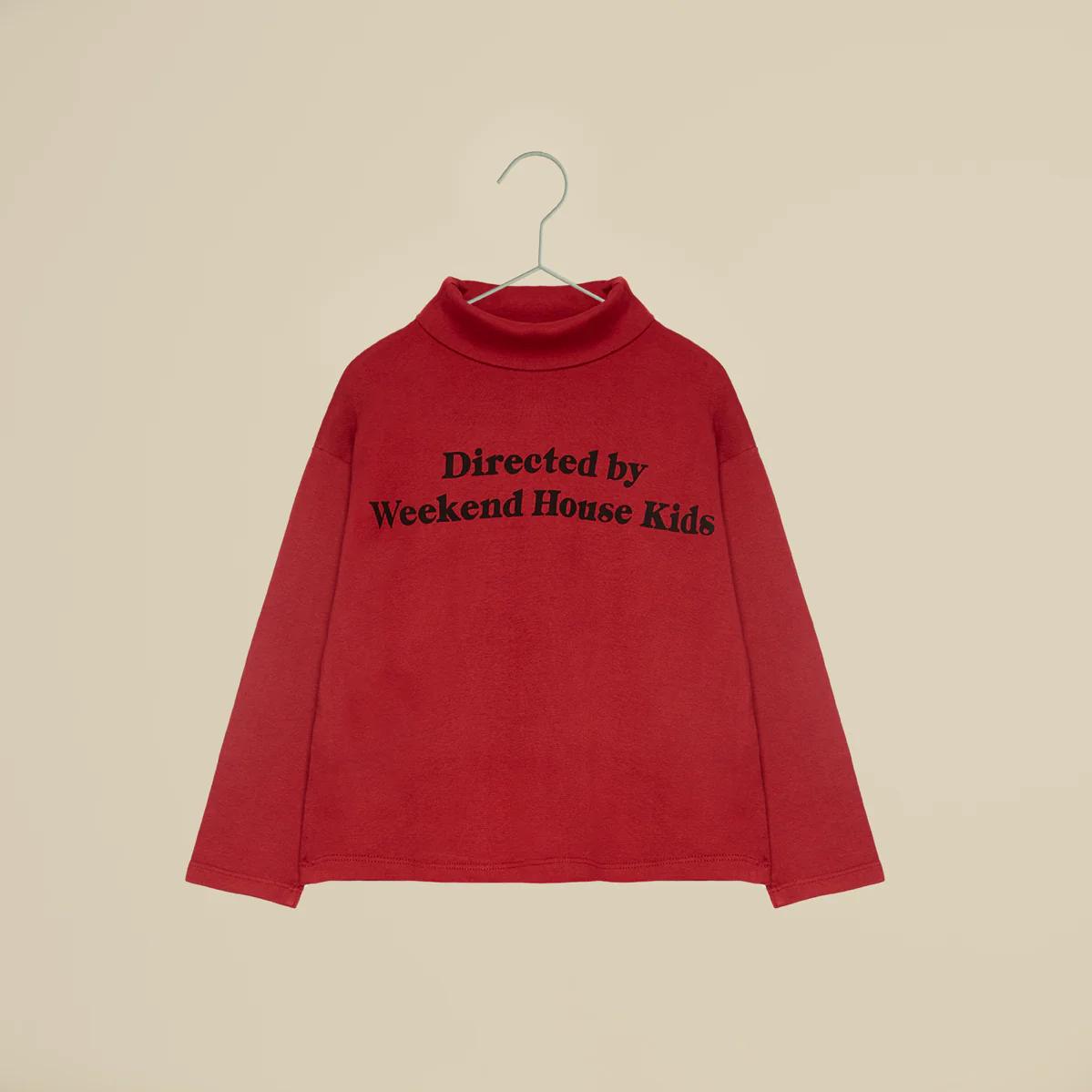 Maglietta a collo alto bordeaux, manica lunga