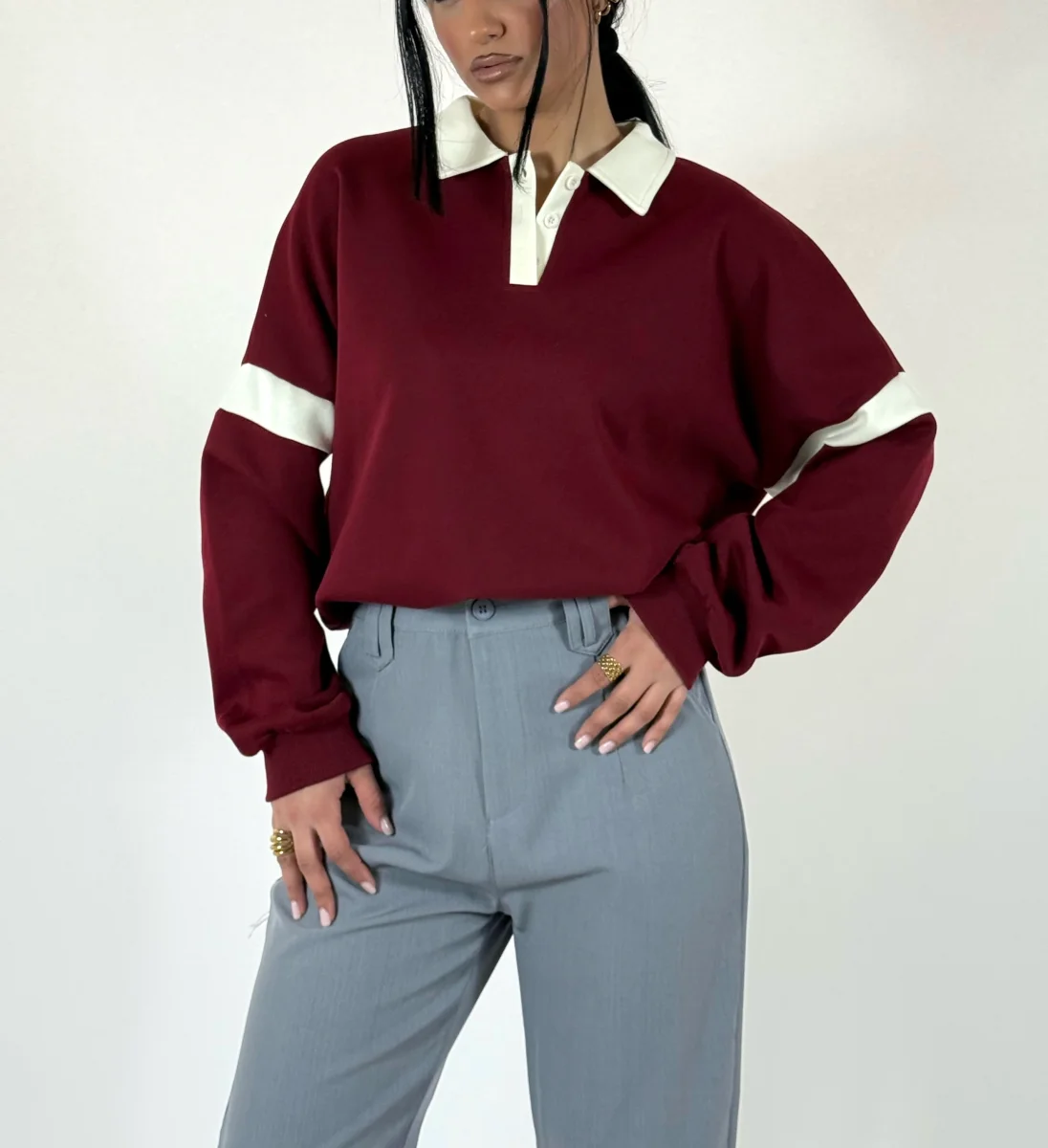 Felpa Polo Bicolour - immagine 4