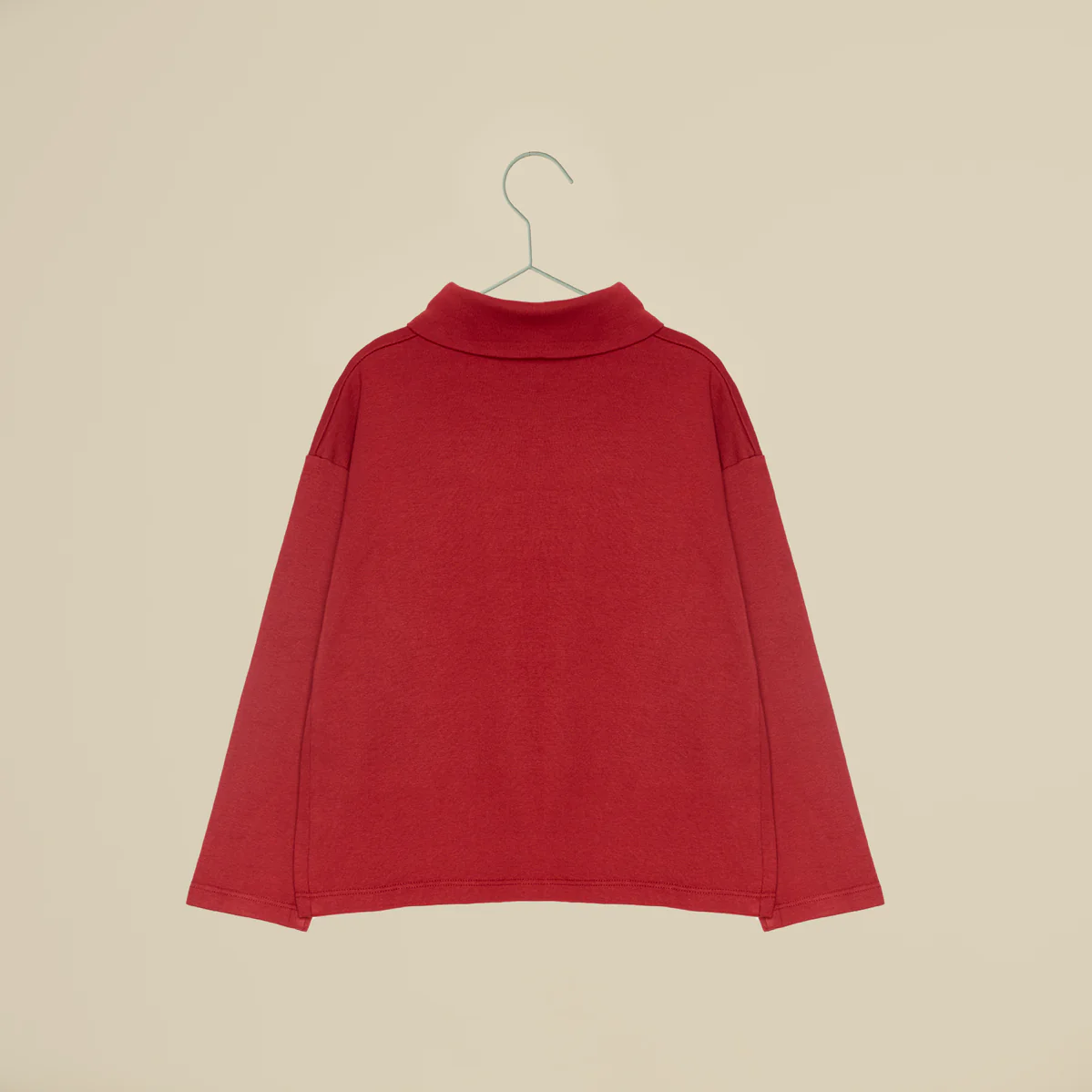 Maglietta a collo alto bordeaux, manica lunga - immagine 3