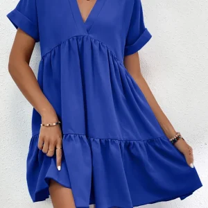 Abito corto con balze e volant La Parisienne