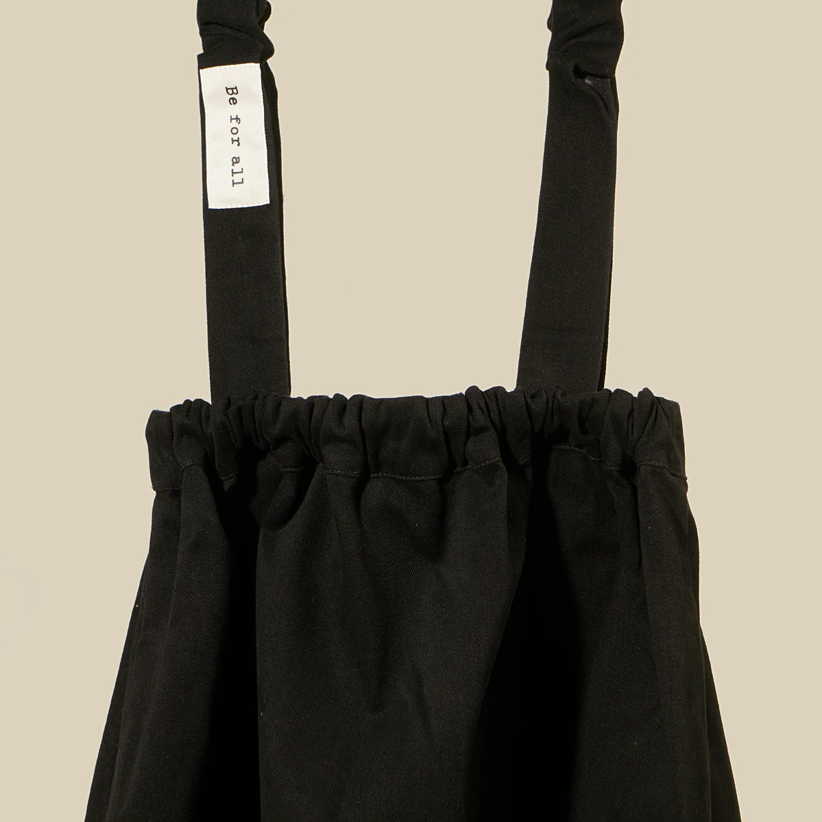 Gonna svasata con bretelline in tessuto gabardine - immagine 6