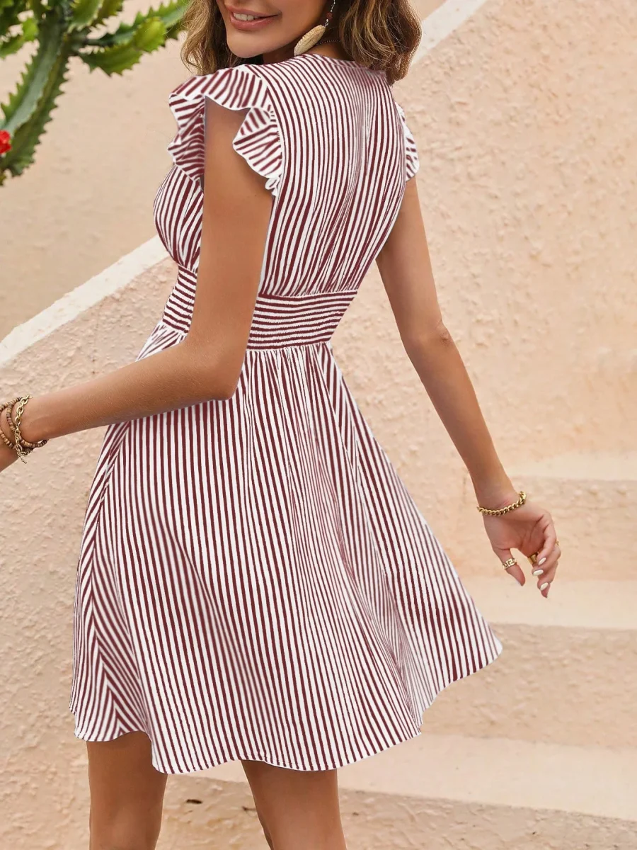 Abito corto a righe | La Parisienne - immagine 4