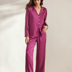 Pigiama con maniche lunghe 100% seta di gelso | La Parisienne