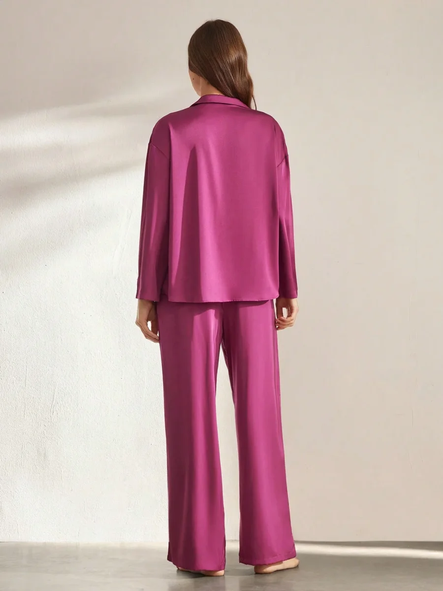 Pigiama con maniche lunghe 100% seta di gelso | La Parisienne - immagine 4