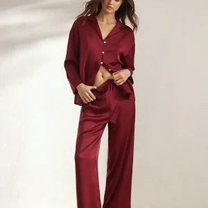 Pigiama con maniche lunghe 100% seta di gelso | La Parisienne