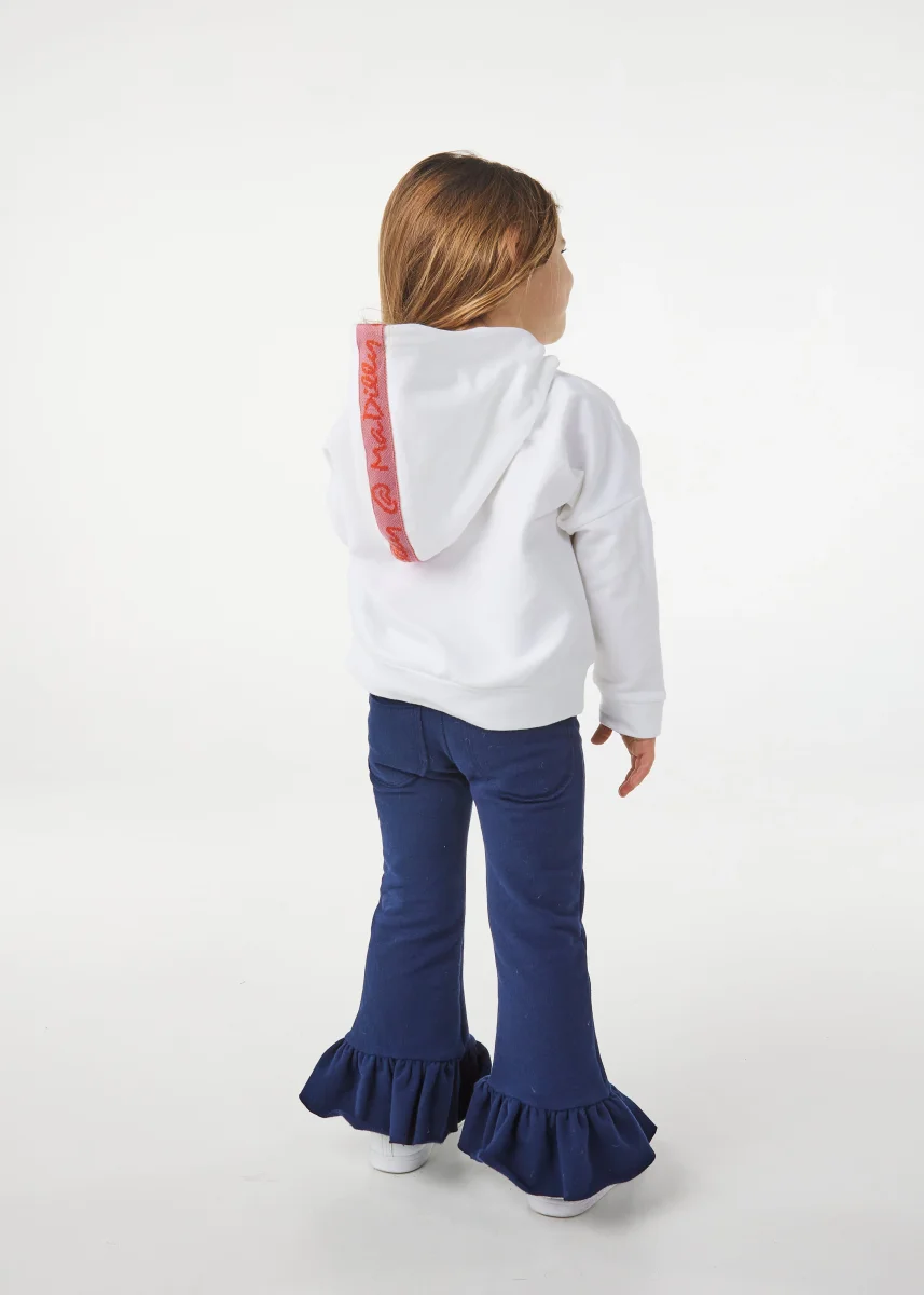 Felpa bianca con logo sul cappuccio - immagine 6