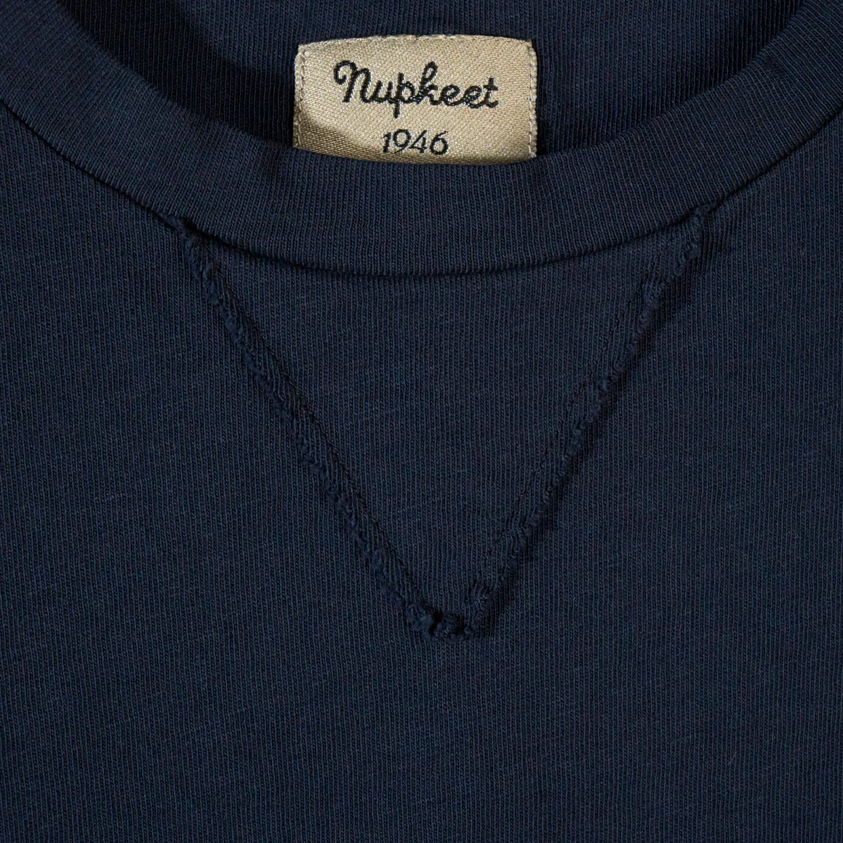 T-shirt manica corta in jersey di cotone blu navy - immagine 3