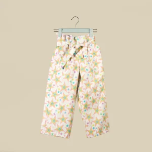 Pantalone lungo a vita alta con stampa Star Rainbow