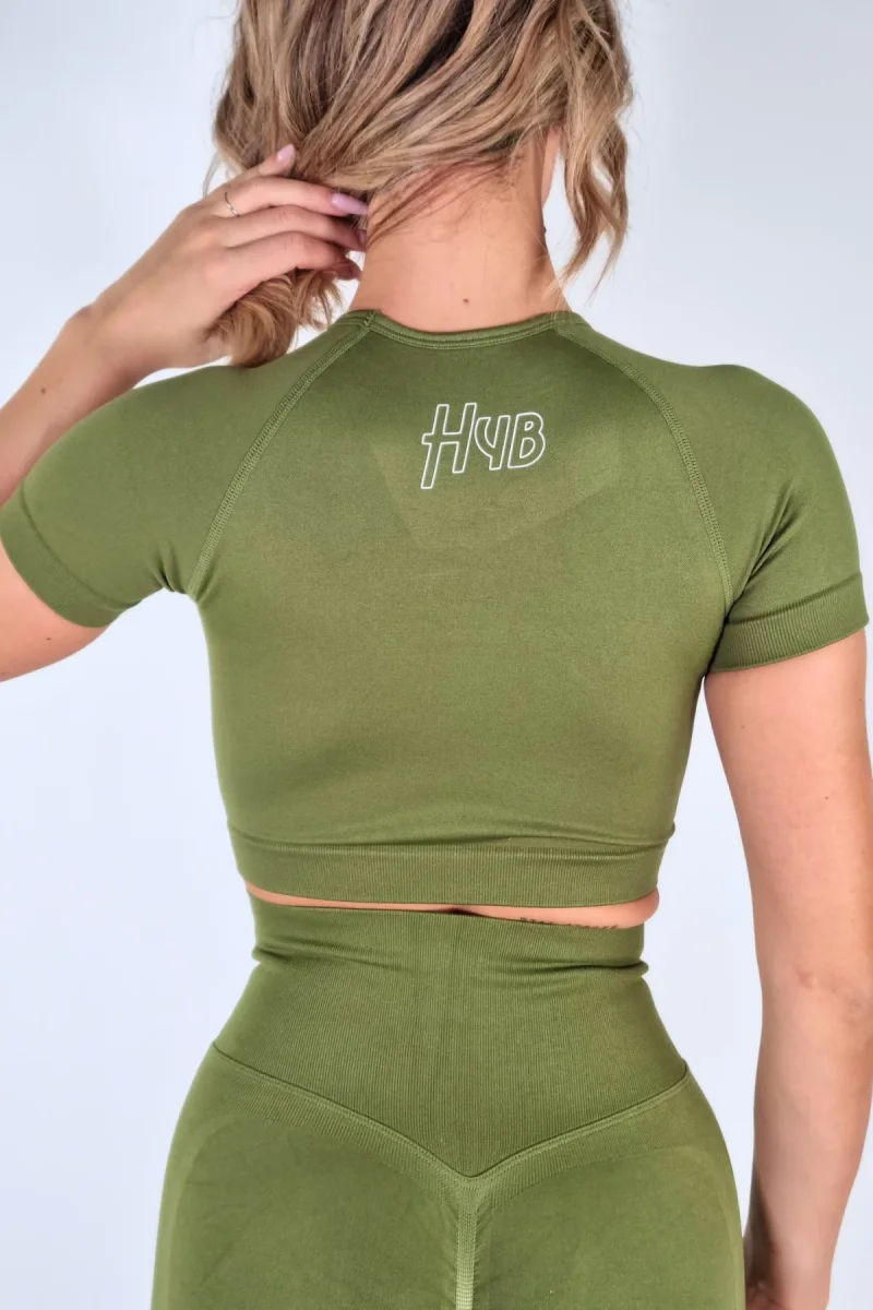 CROP TOP EVOLUTION VERDE OLIVA - immagine 4