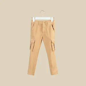 Pantalone in fustagno cammello con tasconi