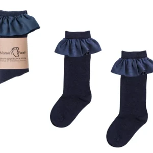 Calzini Alti con volant - Blu