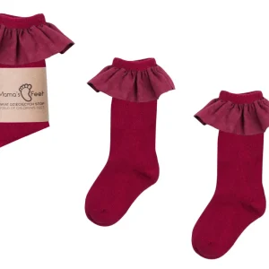 Calzini Alti con volant - Rosso