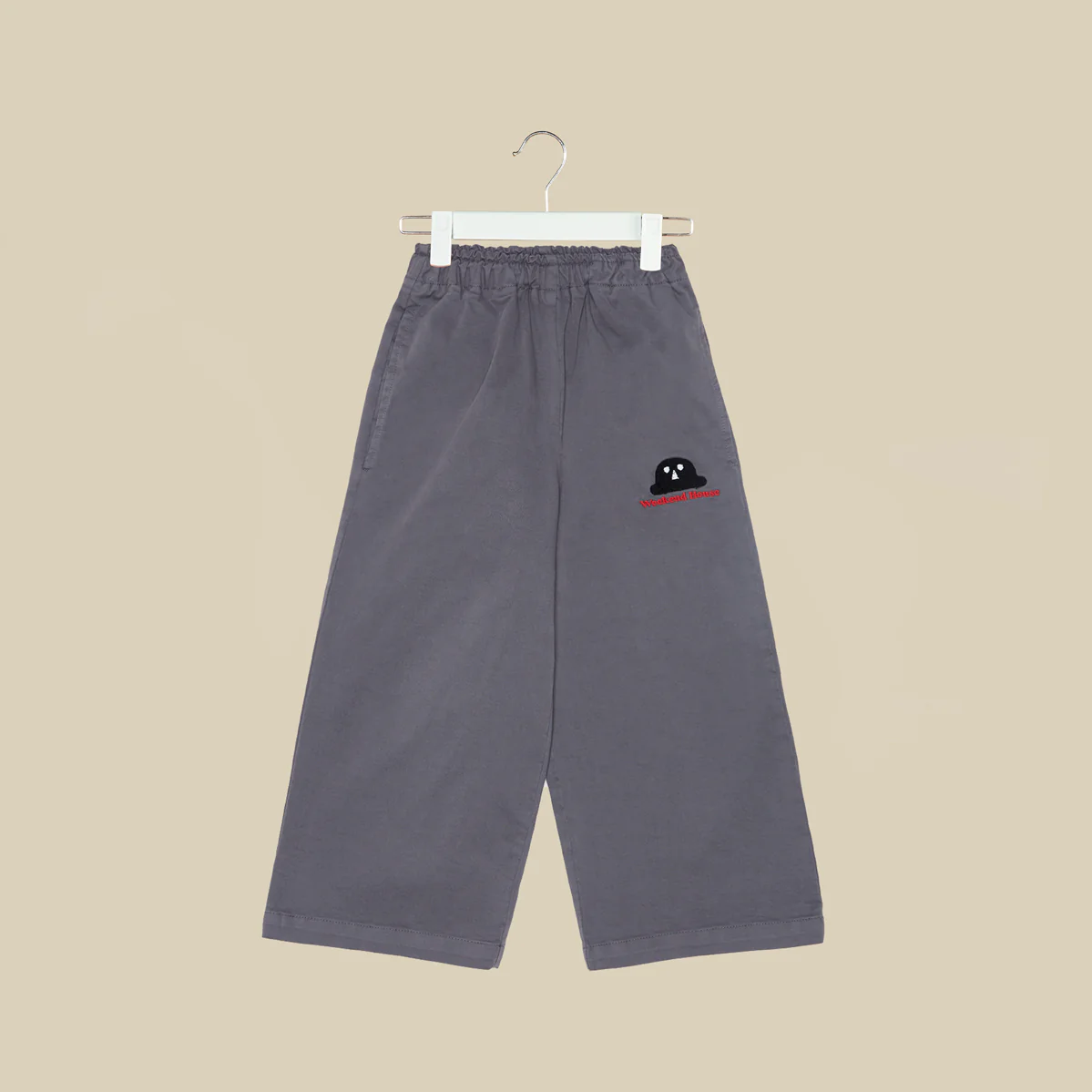 Pantalone Chaplin svasato in cotone grigio - immagine 2