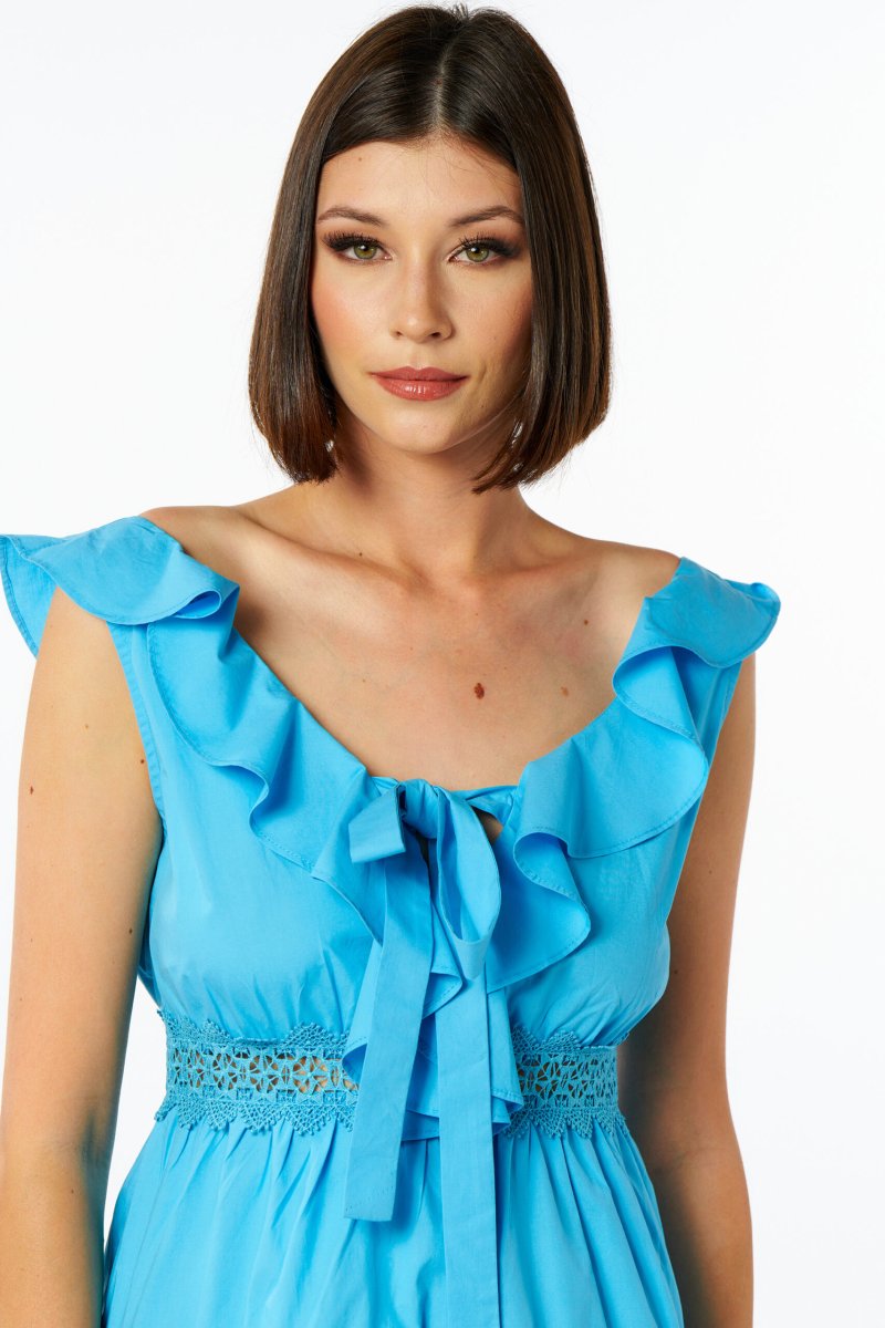 ABITO CORTO COTONE E VOLANT NO SECRETS - immagine 3