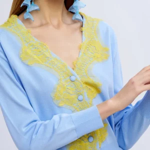 CARDIGAN V CON PIZZO NO SECRETS