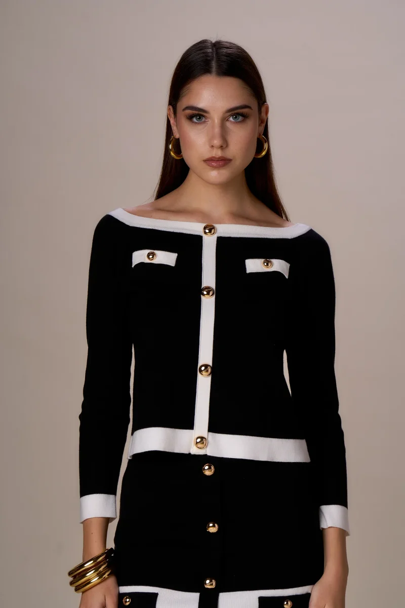 MAGLIA CONTRASTI SPALLE FUORI NO SECRETS - immagine 5