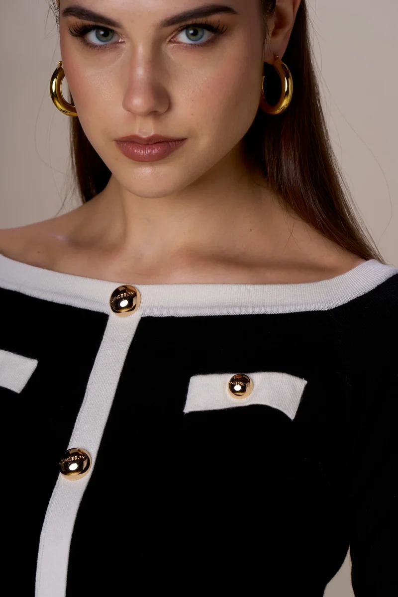 MAGLIA CONTRASTI SPALLE FUORI NO SECRETS - immagine 6