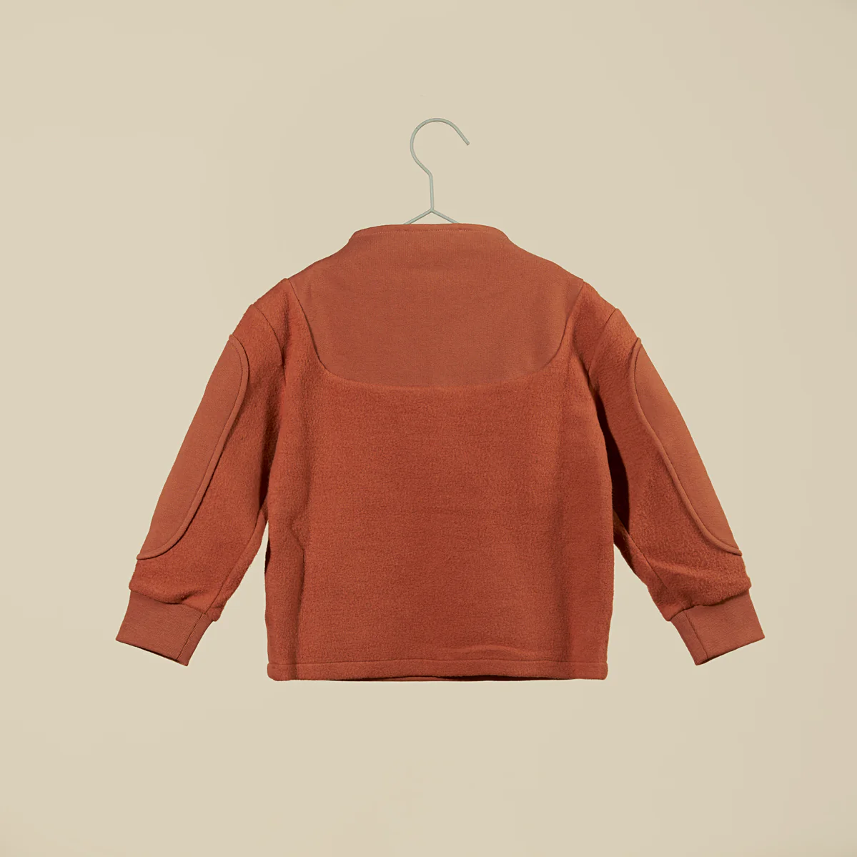 Felpa doppiata con toppe color coccio - immagine 4