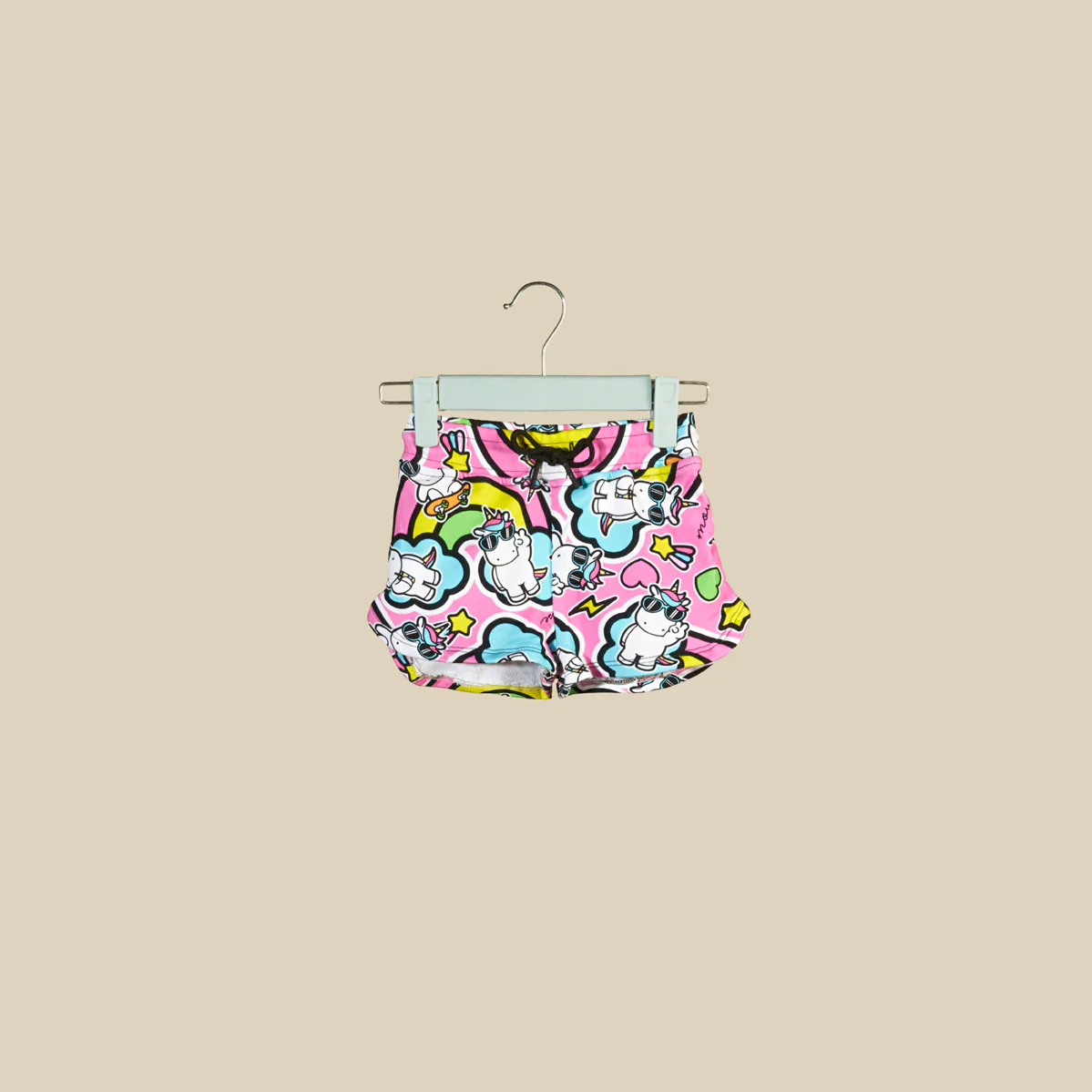 Shorts in felpa con stampa Unicorn Boss - immagine 2