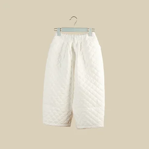 Pantalone trapuntato bianco