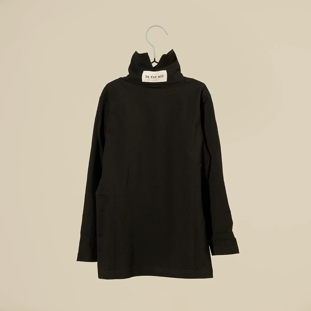 Maglia lupetto in jersey nero - immagine 4