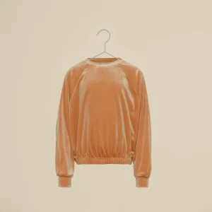 Felpa girocollo dorata