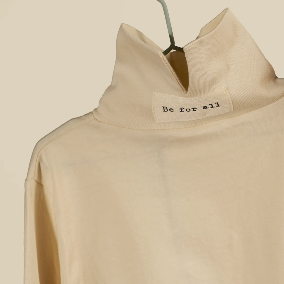 Maglia lupetto in jersey panna - immagine 6