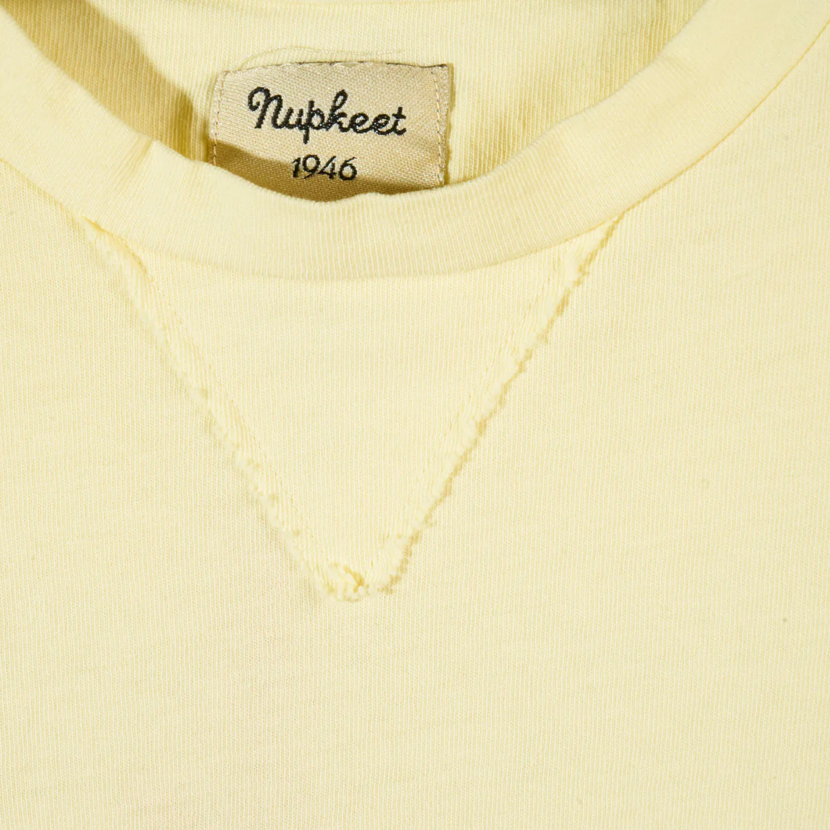 T-shirt manica corta in jersey di cotone giallo chiaro - immagine 3