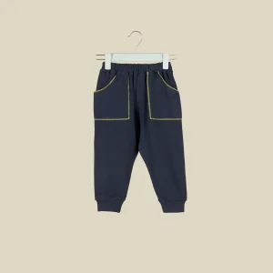 Pantalone jogger in caldo cotone blu