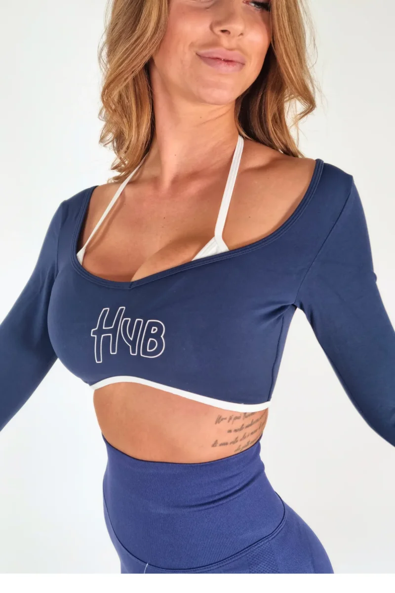 CROP TOP ILLUSION BLU NAVY - immagine 4