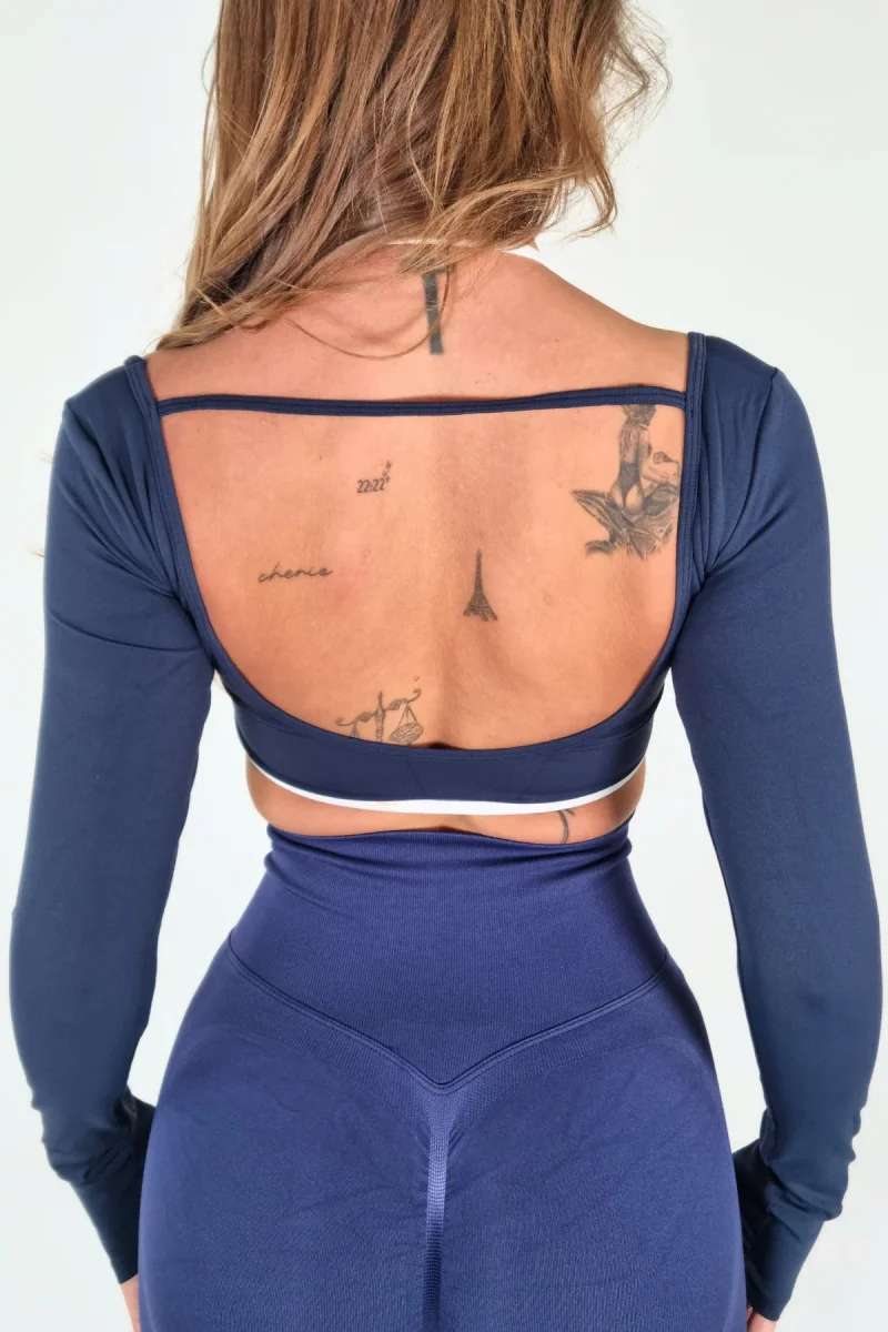 CROP TOP ILLUSION BLU NAVY - immagine 5