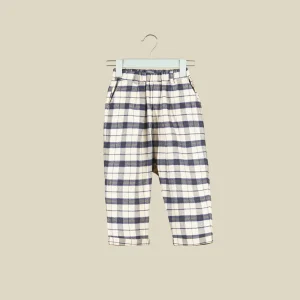 Pantalone jogger in flanella a quadretti