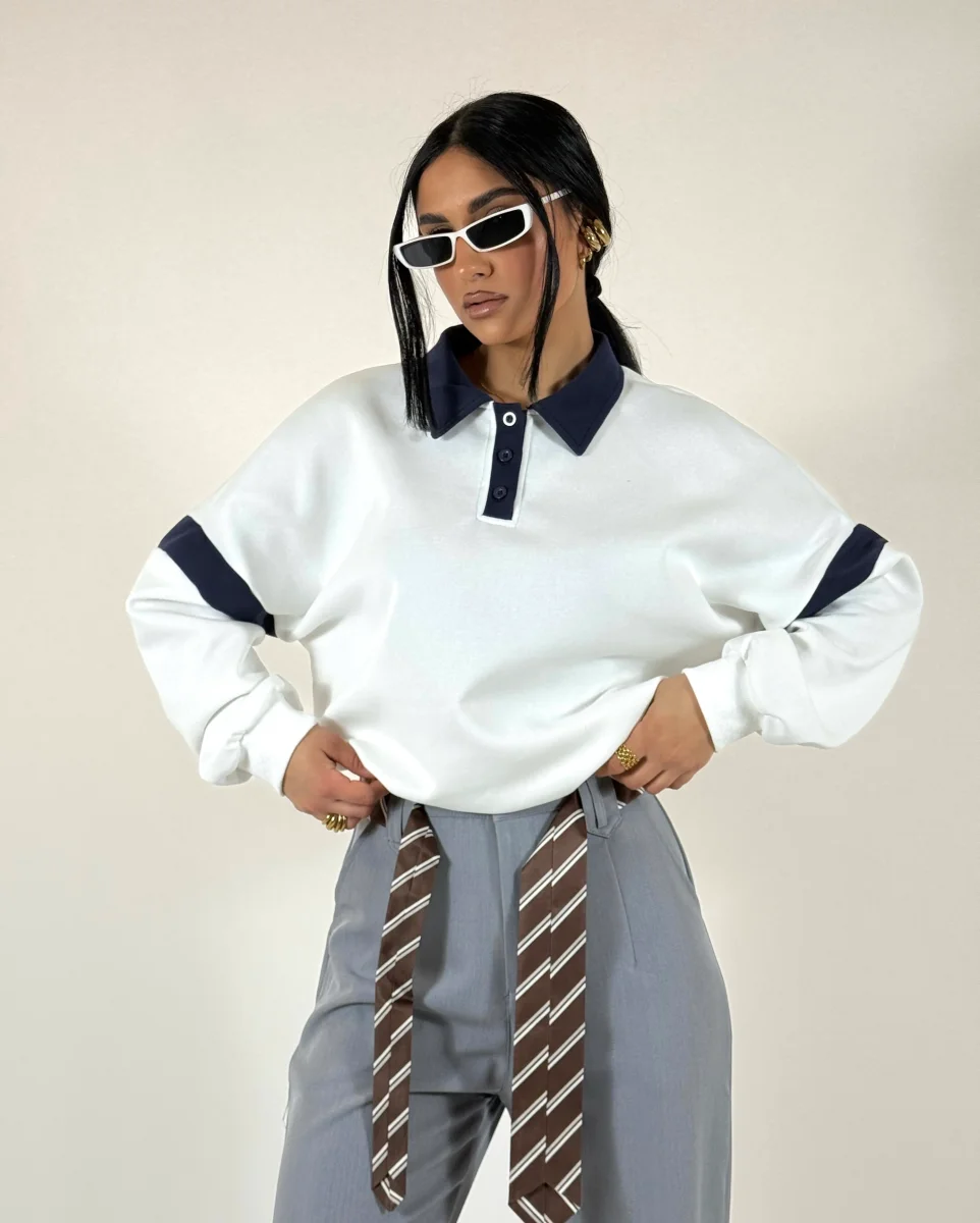 Felpa Polo Bicolour - immagine 3