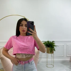 Maglia crop Pink