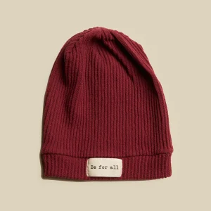Cappellino in tessuto cannettรฉ bordeaux
