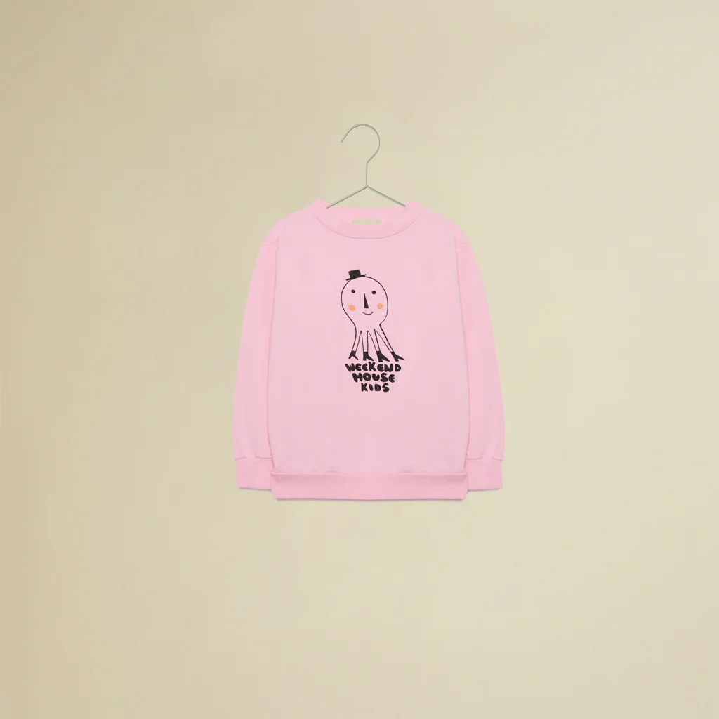 Felpa rosa con polpo