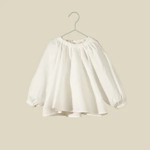 Blusa bianca manica raglan a sbuffo