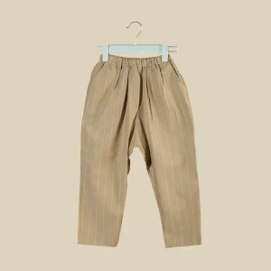 Pantalone unisex baggy in cotone gessato