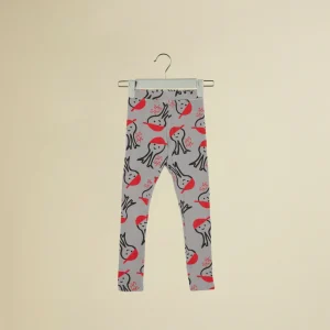 Leggings grigi con polpo con cappellino