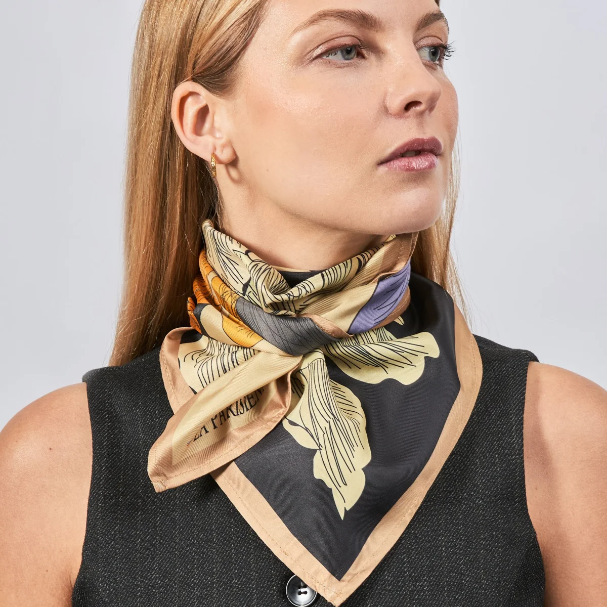 Sciarpa 100% seta Signature | La Parisienne - immagine 2