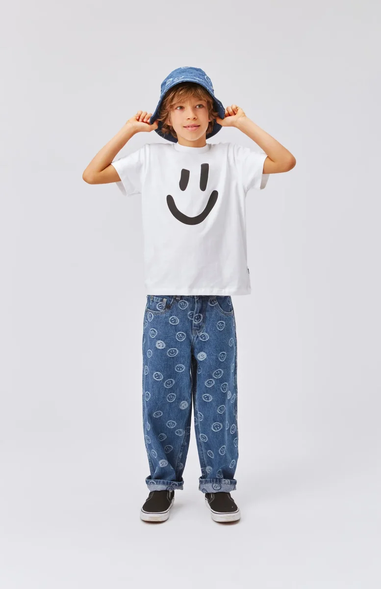 Jeans unisex cinque tasche con Smile - immagine 3