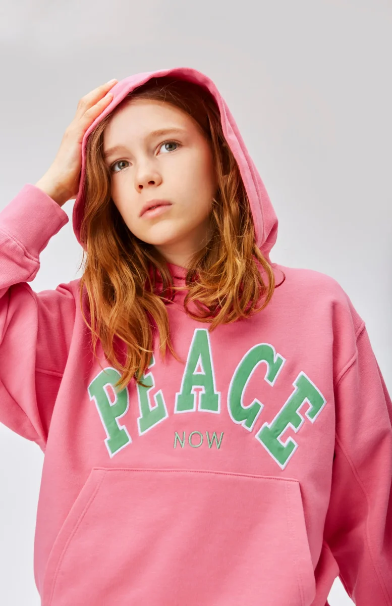 Felpa unisex rosa bubblegum con cappuccio - immagine 5