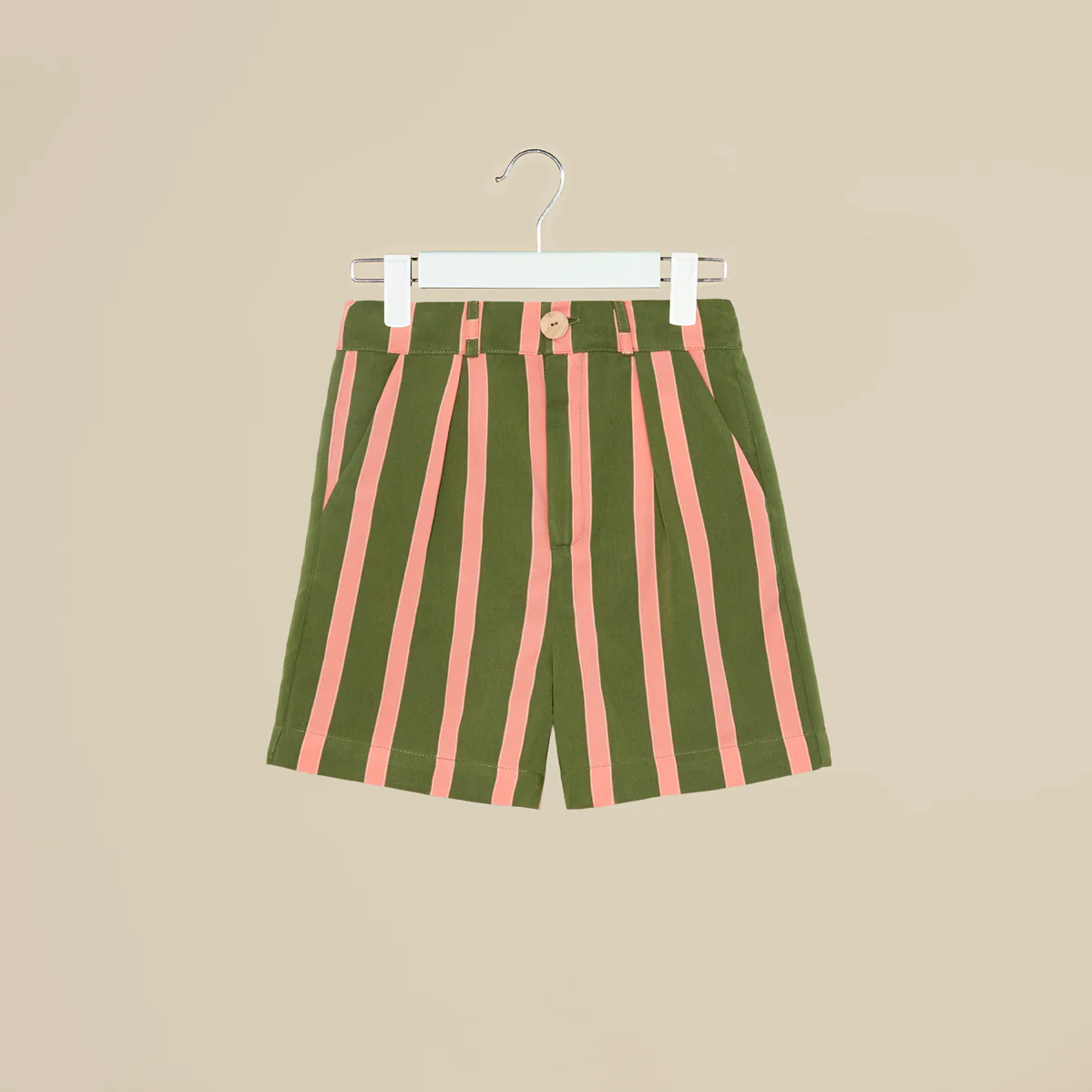 Bermuda a righe rosa e verdi - immagine 2