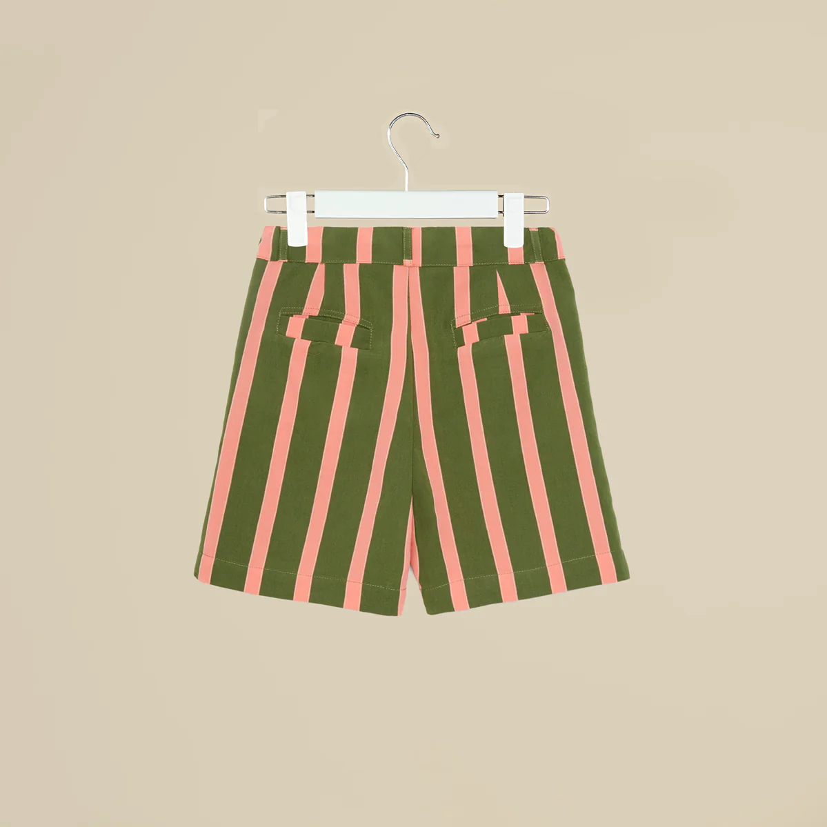 Bermuda a righe rosa e verdi - immagine 4
