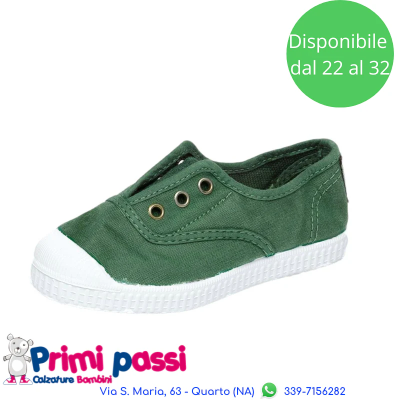 Sneakers Tela - Verde slavato - immagine 2